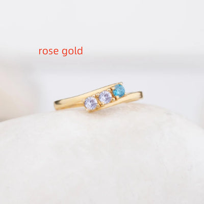 Mother Gift 925K Silver Dainty Ring