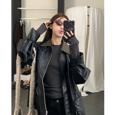 Round Neck Shoulder Wool Base Shirt Women