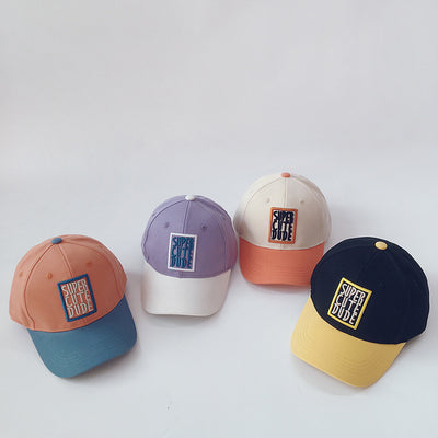 Boys And Girls Casual Color Matching Embroidery Caps
