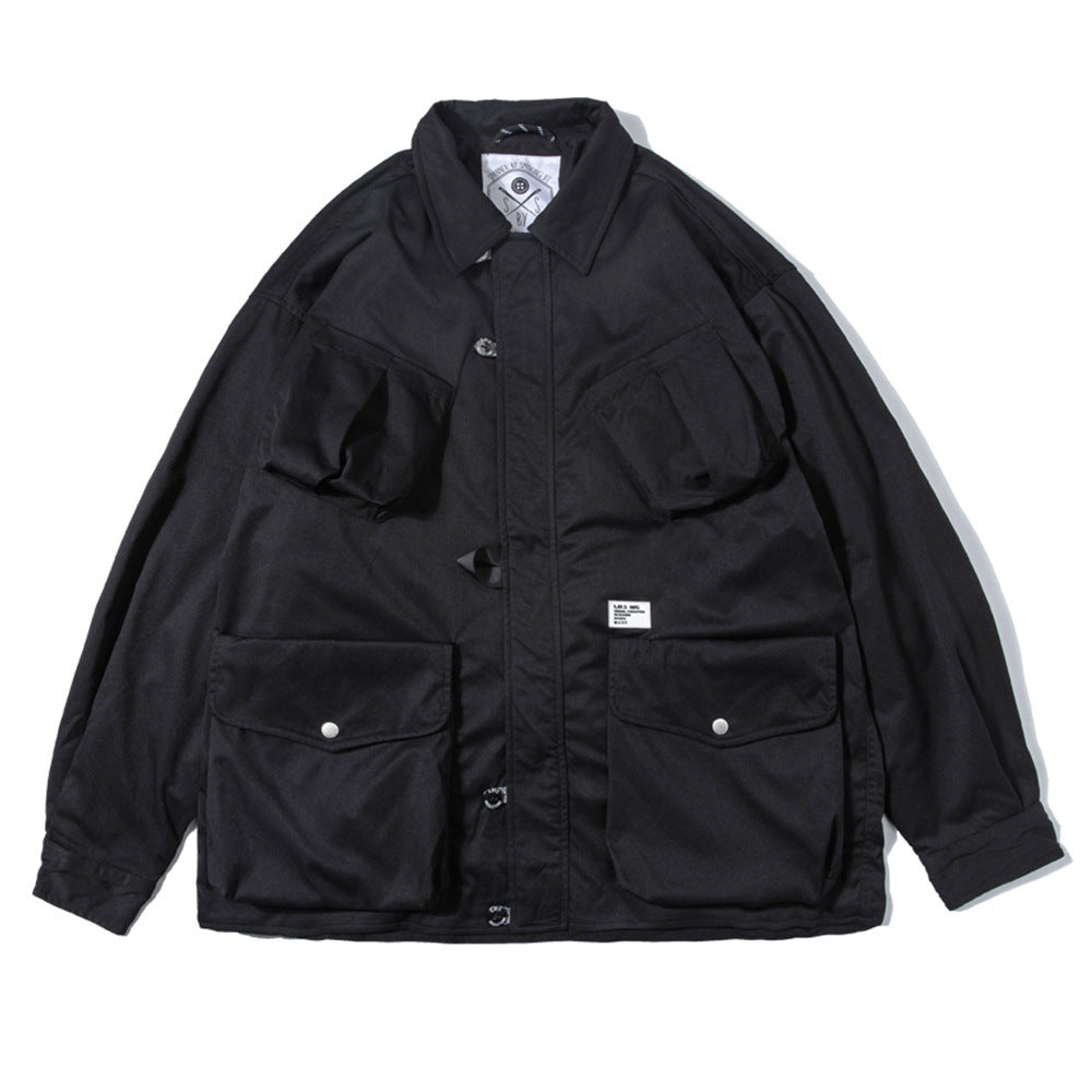 Multi-pocket Retro Work Jacket Men
