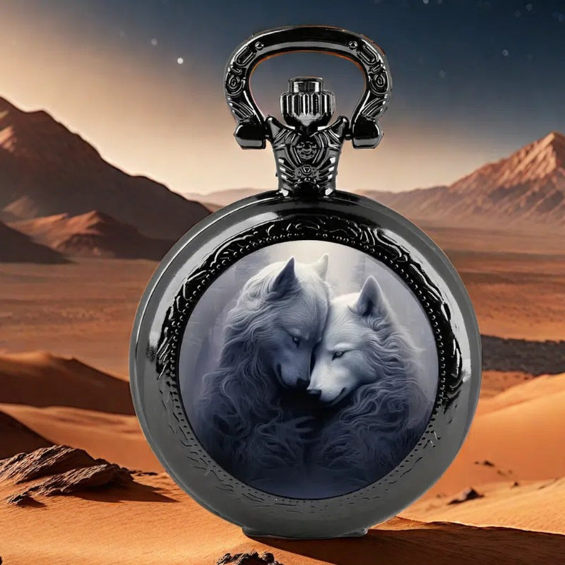 Color Pattern Medium Pocket Watch For Men And Women