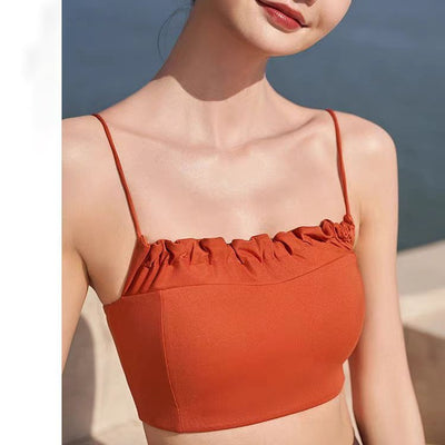 Yoga Underwear Women's Wooden Ear Spaghetti Strap Beauty Back Sling