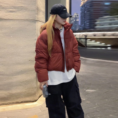 Short Small Hooded Down Jacket Women