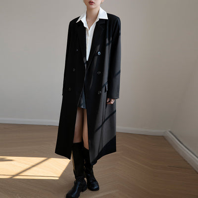 Brown Long Suit Jacket Women's Loose High-grade Temperament