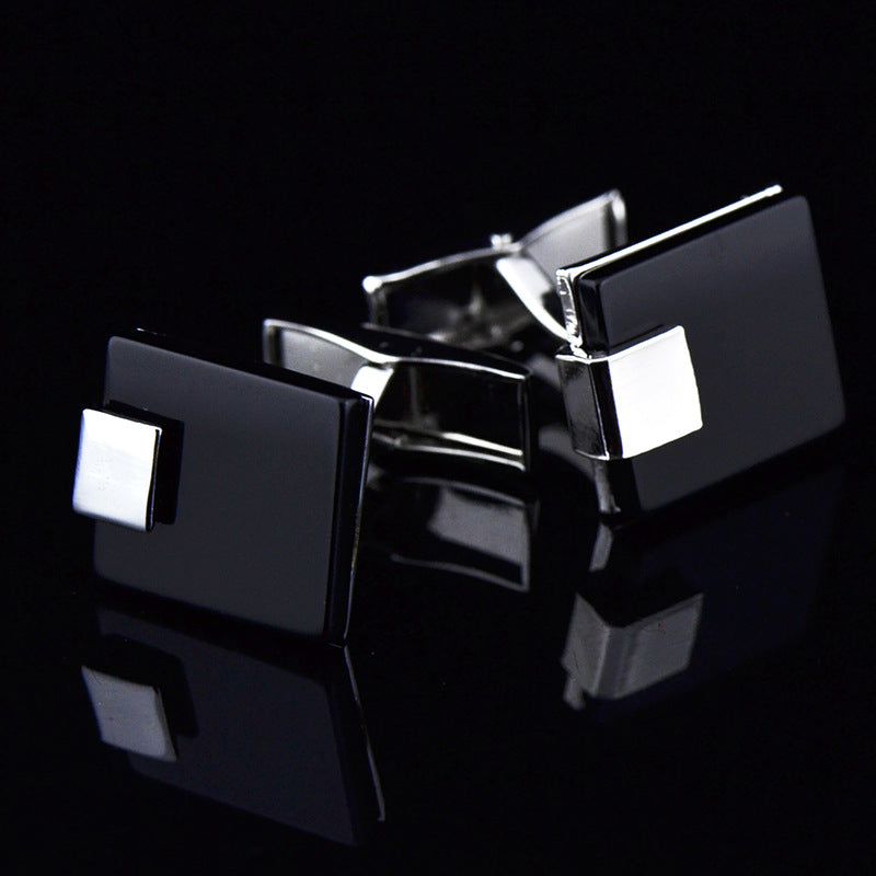 Business Black Agate Cufflinks