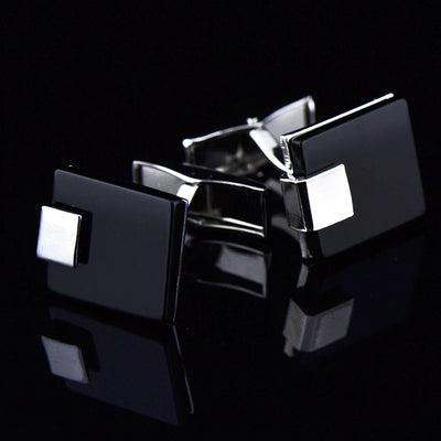 Business Black Agate Cufflinks