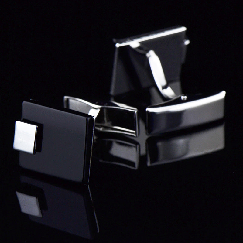 Business Black Agate Cufflinks