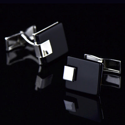 Business Black Agate Cufflinks