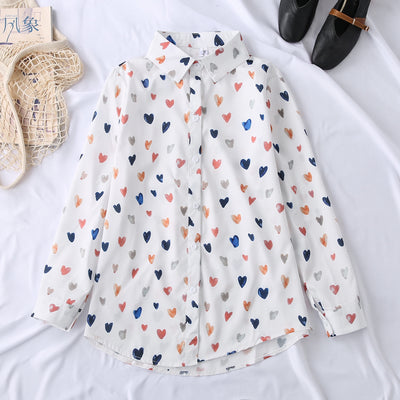 Western Style Shirt Women New Fashion Long Sleeved Loose Top