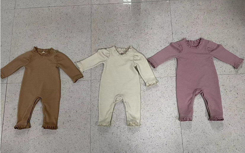 Kids' Rompers Lace Collar Multi-color Optional