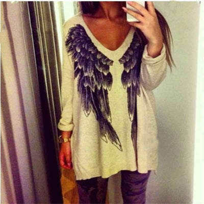 Angel wings print through both front and back