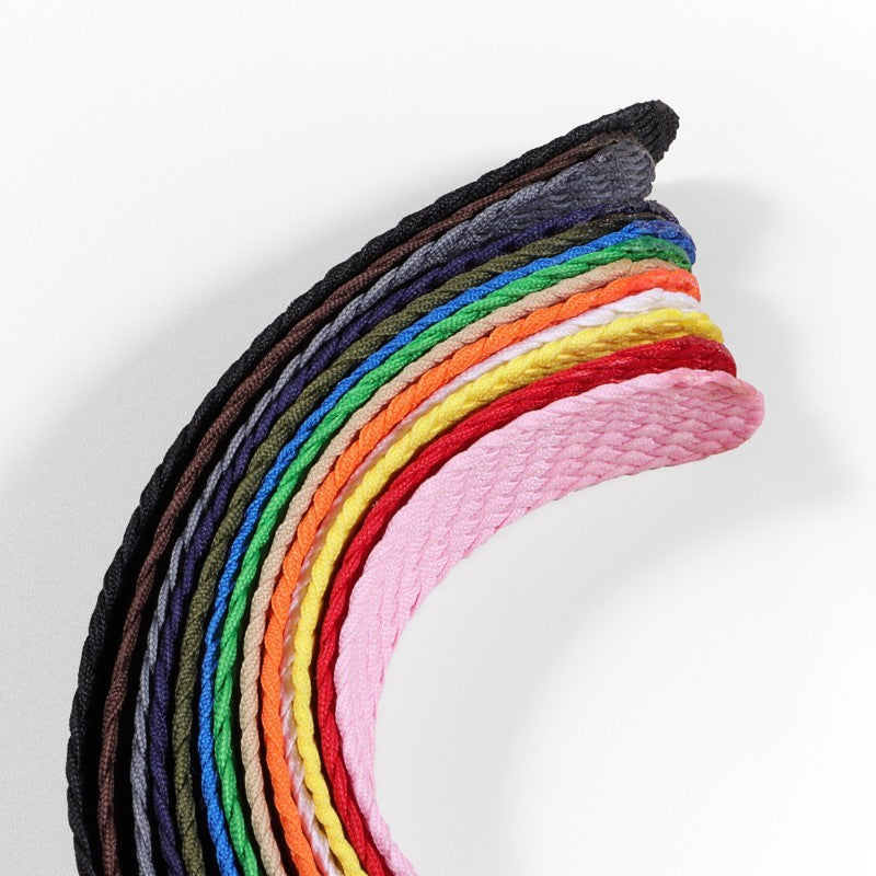 Woven Nylon Watchband Pieces Over Canvas Watch Strap