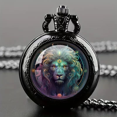 Color Pattern Medium Pocket Watch For Men And Women