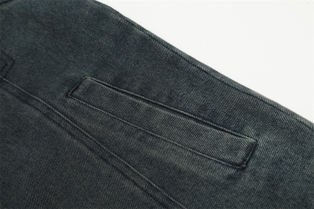 Punk Distressed Denim Jacket Coat Men