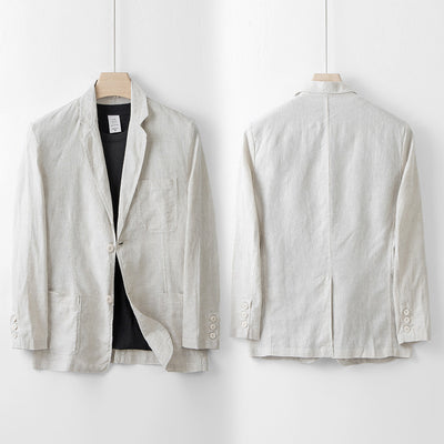 Men's Linen Suit Jacket Casual Small Suit Loose Casual Clothes