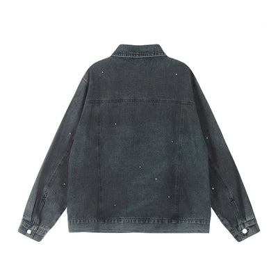 Punk Distressed Denim Jacket Coat Men