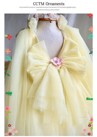 Girls' Embroidered Princess Dress Bride Fellow Kids