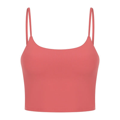 Yoga Jacket Women's Sports Underwear With Chest Pad Thin Belt Beauty Back