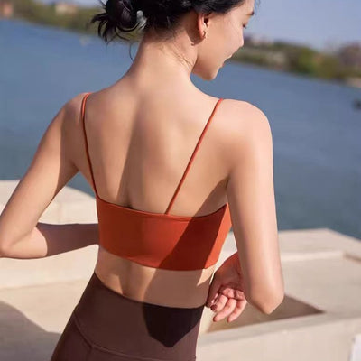 Yoga Underwear Women's Wooden Ear Spaghetti Strap Beauty Back Sling
