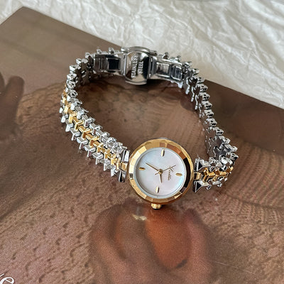 Middle Ancient Dial Diamond Women's Quartz Watch