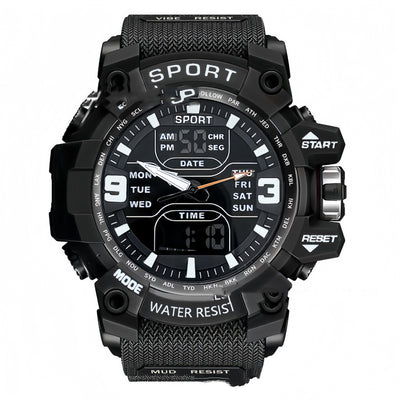 Stylish Black Technology Sports Luminous Boys Electronic Watch