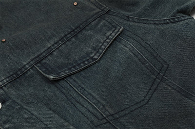 Punk Distressed Denim Jacket Coat Men