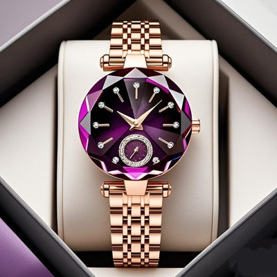 Women's Casual Simple Quartz Watch With Diamond