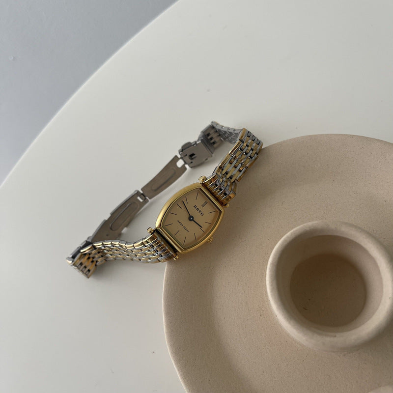 Retro Wine Barrel Steel Watch Women