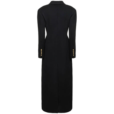 Elegant And Capable Slim-fit Single-row Two-button Women's Extended Coat