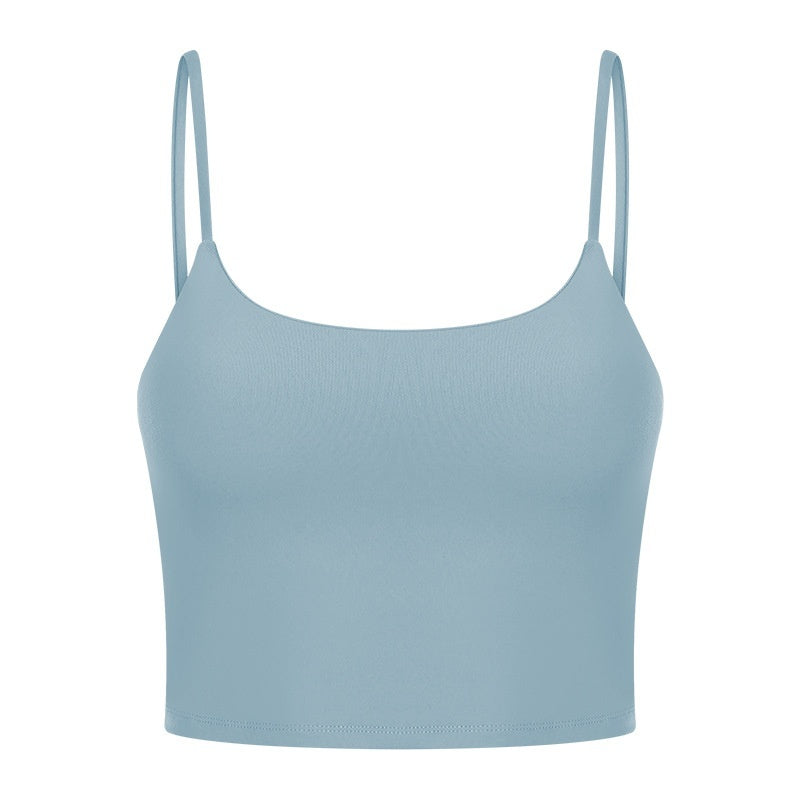 Yoga Jacket Women's Sports Underwear With Chest Pad Thin Belt Beauty Back