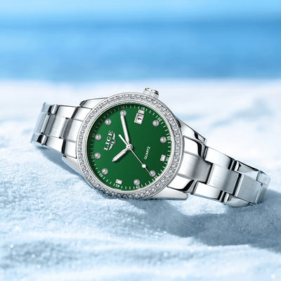 Fashion Girl Quartz Watch Diamond-encrusted Multifunctional Waterproof Luminous