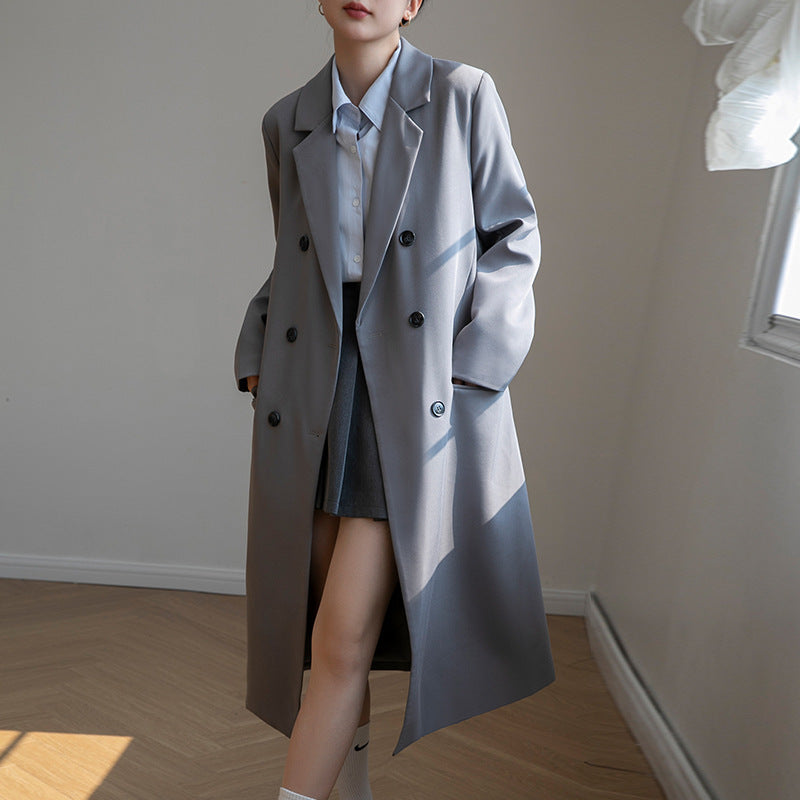 Brown Long Suit Jacket Women's Loose High-grade Temperament