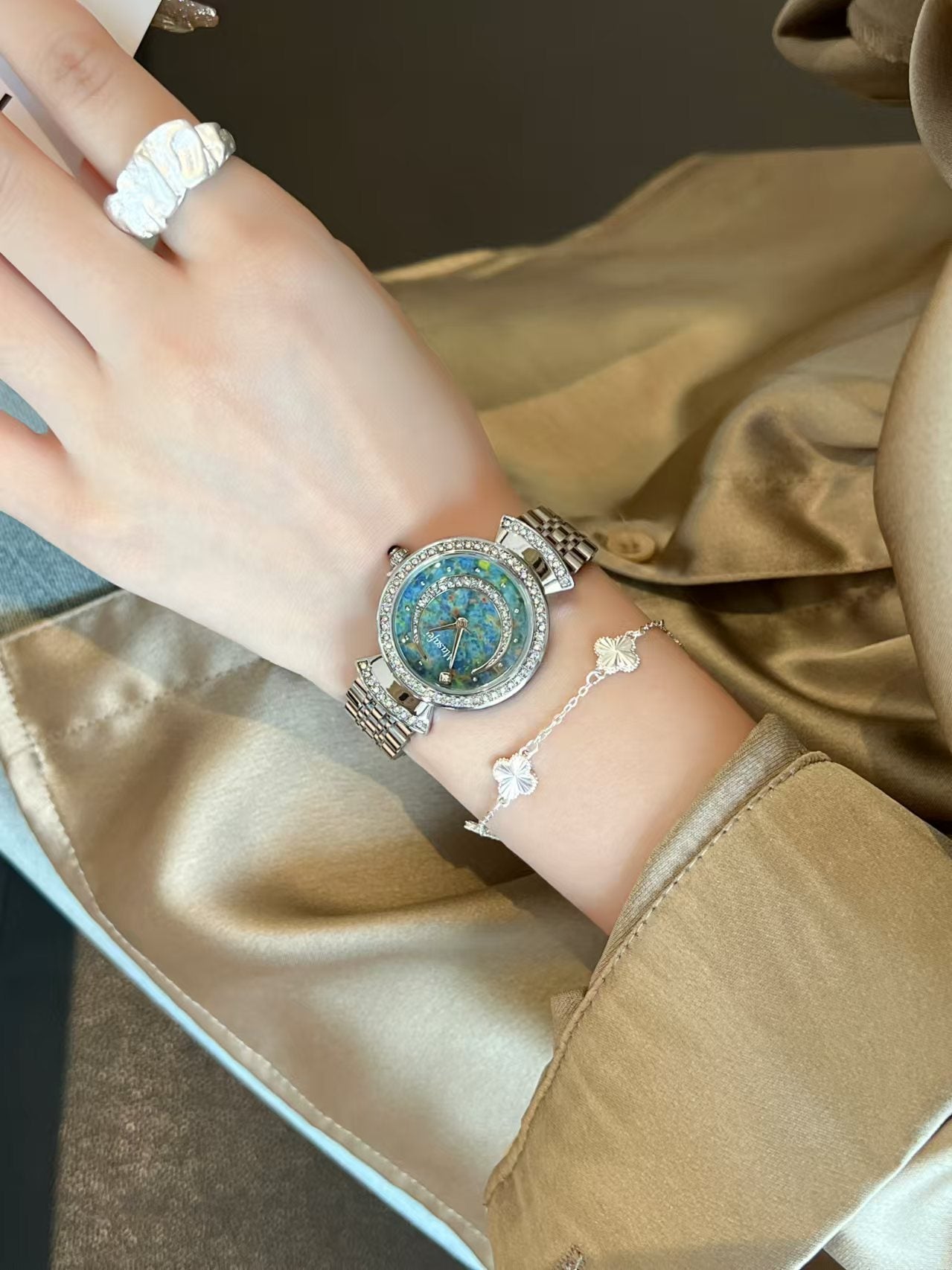 Starry Sky Fritillary Marble Watch For Women