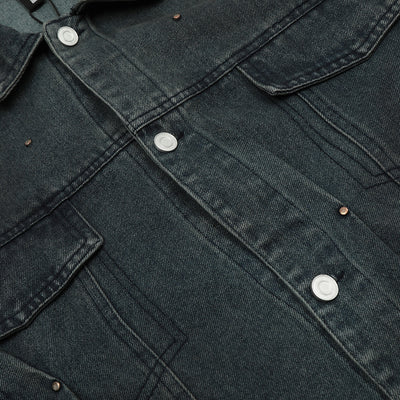 Punk Distressed Denim Jacket Coat Men