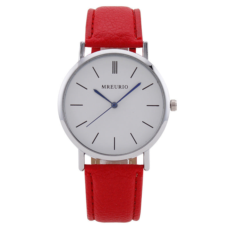 Fashion Large Dial Watch Men's Stitching Belt