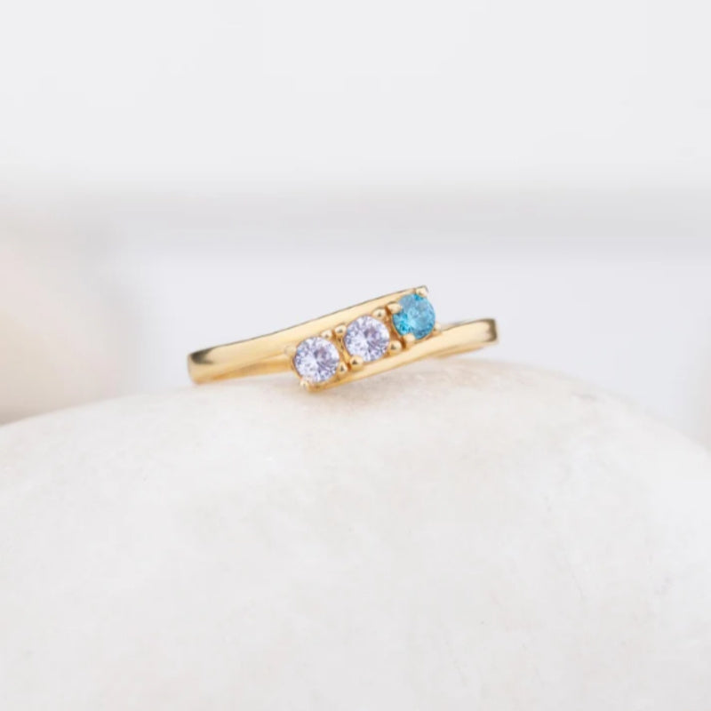 Mother Gift 925K Silver Dainty Ring