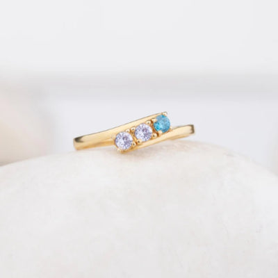 Mother Gift 925K Silver Dainty Ring