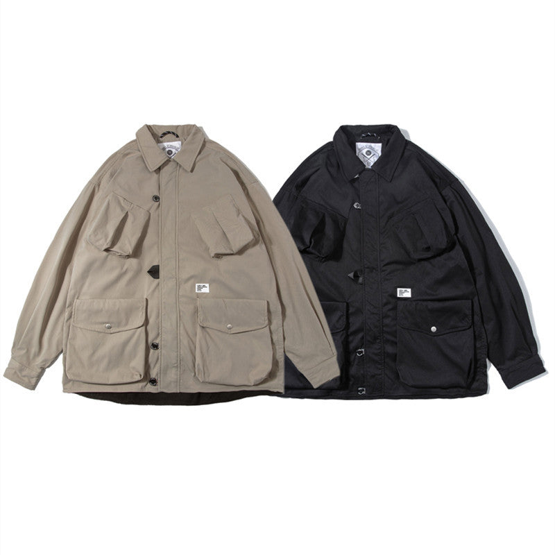 Multi-pocket Retro Work Jacket Men