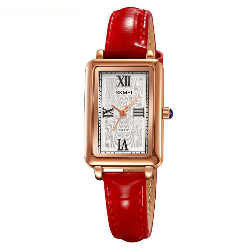 Rectangular Retro Waterproof Leisure Women's Quartz Watch
