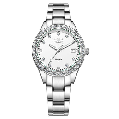 Fashion Girl Quartz Watch Diamond-encrusted Multifunctional Waterproof Luminous