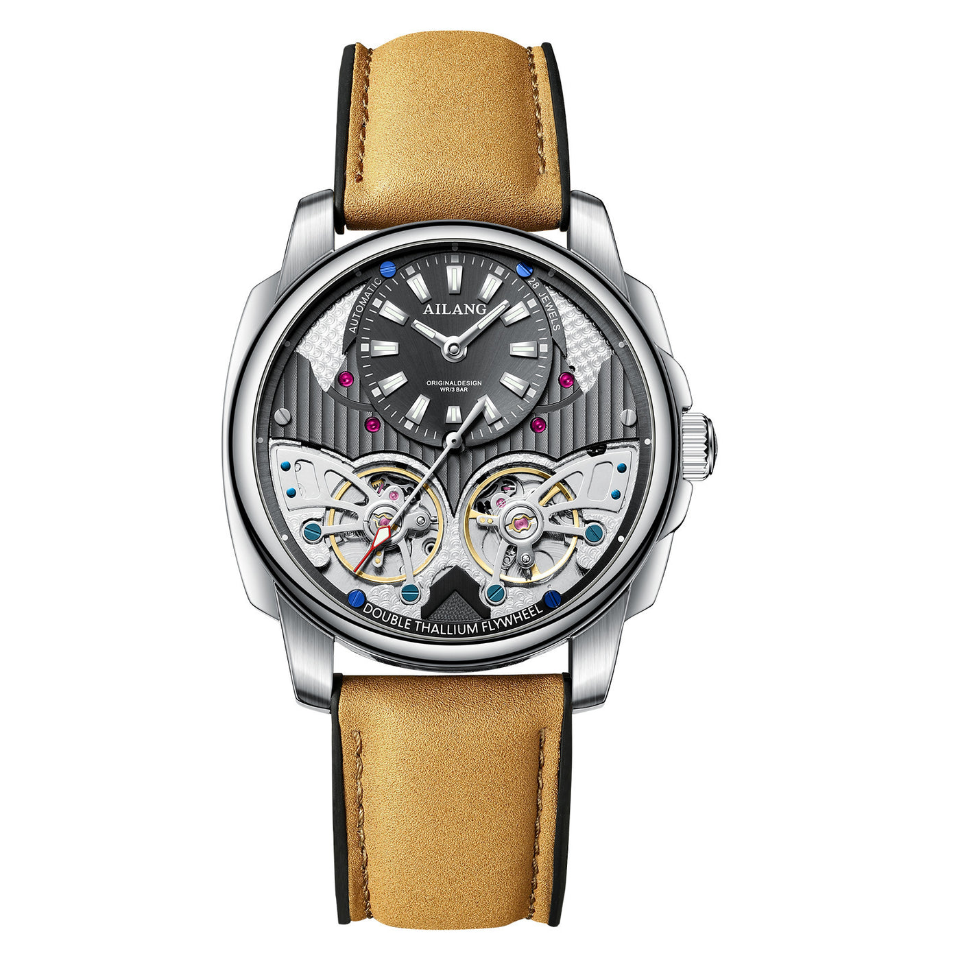 Automatic Mechanical Double Tourbillon Men's Watch