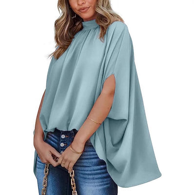Oversized Top Batwing Sleeve Tarpaulin For Women