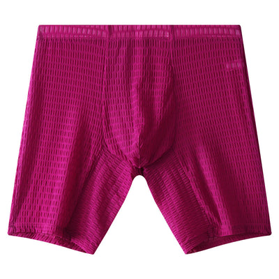 Lace Men's Lengthened Boxers Transparent