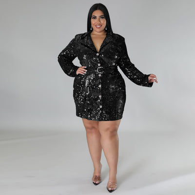 European And American Plus Size Female Suit Coat
