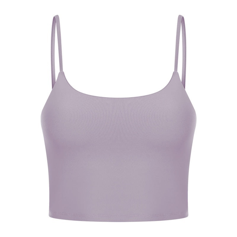 Yoga Jacket Women's Sports Underwear With Chest Pad Thin Belt Beauty Back