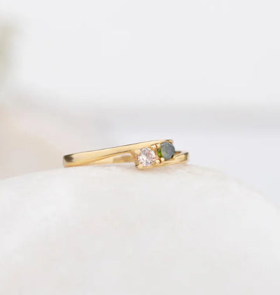 Mother Gift 925K Silver Dainty Ring