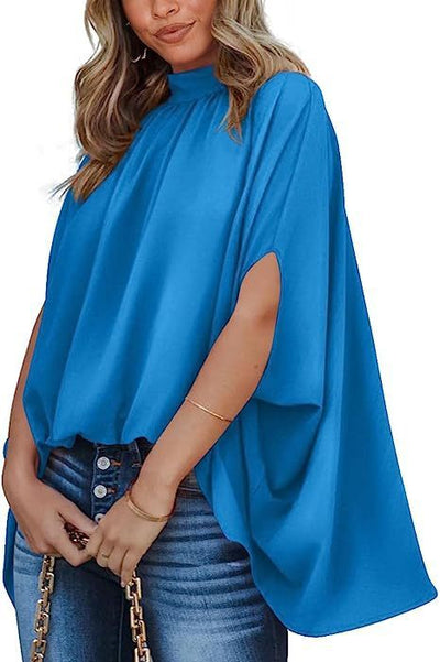 Oversized Top Batwing Sleeve Tarpaulin For Women