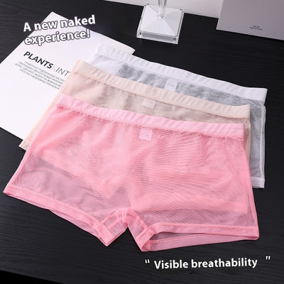 Daily Disposable See-through Nude Feel Lightweight Breathable Elastic Low Waist Boxer Briefs