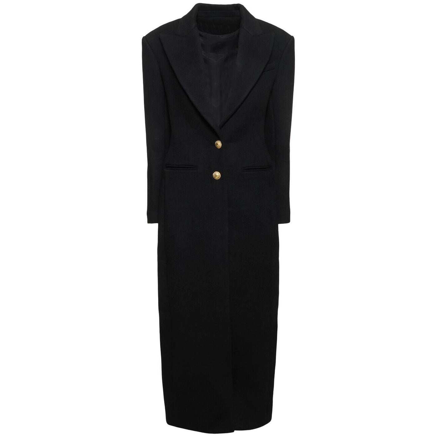 Elegant And Capable Slim-fit Single-row Two-button Women's Extended Coat