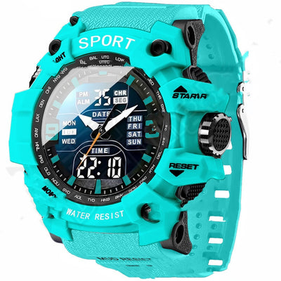 Stylish Black Technology Sports Luminous Boys Electronic Watch